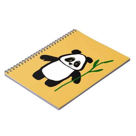 Bamboe voor de Panda Yellow Notebook Notitieboek (Linkerzijde)