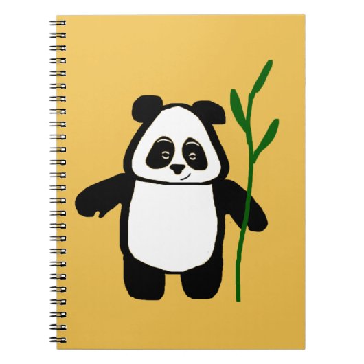 Bamboe voor de Panda Yellow Notebook Notitieboek (Voorkant)