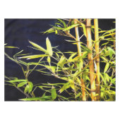 Bamboe vult tropische kunst op zwart tafelkleed (Voorkant (Horizontaal))