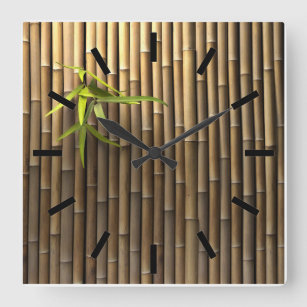 Bamboe Wall klok