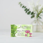 Bamboe Water Lotus Massage Salon Spa Afsprakenkaartje (Staand voorkant)
