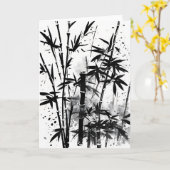 Bamboe - Watercolor bloemen Kaart (Gele Bloem)