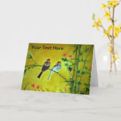 bamboe Wenskaart Kaart (Gele Bloem)