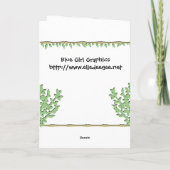 Bamboe wintergroet & notitie Kaart (Achterkant)