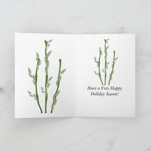 Bamboe Wintergroet & Notitiekaart (Binnen)