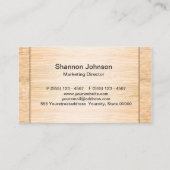 Bamboe Wood Achtergrond Visitekaartje (Achterkant)