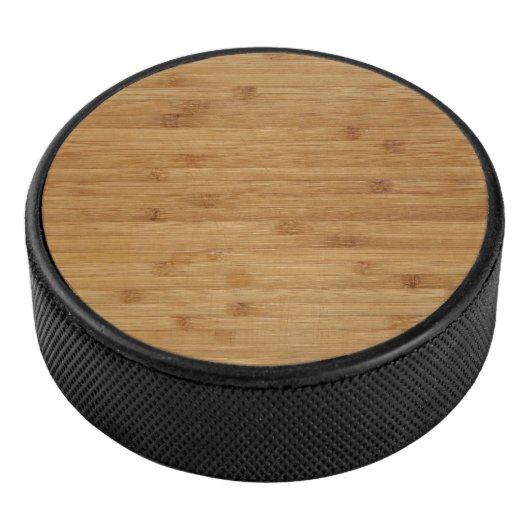 Bamboe Wood Texture Kijk Hockey Puck (3/4)