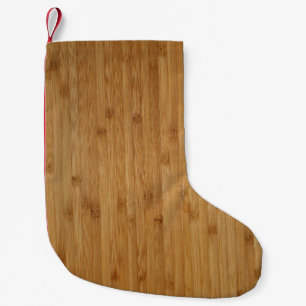 Bamboe Wood Texture Kijk Kleine Kerstsok