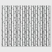 Bamboe Zwart en Wit Custom Cadeaupapier (Vlak)