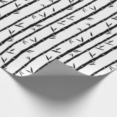 Bamboe Zwart en Wit Custom Cadeaupapier (Hoek)