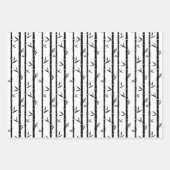 Bamboe Zwart en Wit Custom Inpakpapier Vel (Voorkant 3)