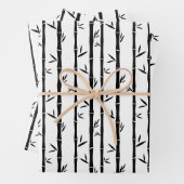 Bamboe Zwart en Wit Custom Inpakpapier Vel (In situ)