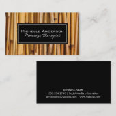 Bamboe Zwart Frame Witte Rand Visitekaartje (Voorkant / Achterkant)