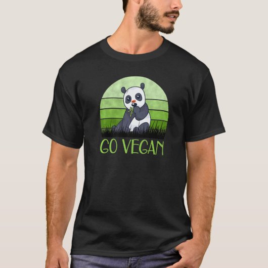 Bamboebeer Ga Vegan Vegetarisch T-shirt (Voorkant)