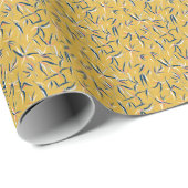 Bamboebladeren: gegooid patroon cadeaupapier (Rol Hoek)