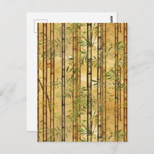 Bamboebos Chiyogami Briefkaart (Voorkant / Achterkant)