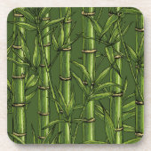 Bamboebos in het groen bier onderzetter (Voorkant)