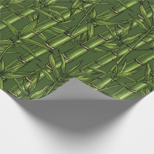 Bamboebos in het groen cadeaupapier (Hoek)