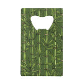 Bamboebos in het groen creditkaart flessenopener (Achterkant)