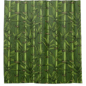 Bamboebos in het groen douchegordijn (Voorkant)
