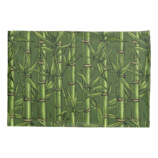 Bamboebos in het groen kussensloop (Achterkant-Links)