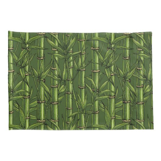 Bamboebos in het groen kussensloop (Achterkant-Rechts)
