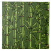 Bamboebos in het groen tegeltje (Voorkant)