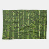Bamboebos in het groen theedoek (Horizontaal)