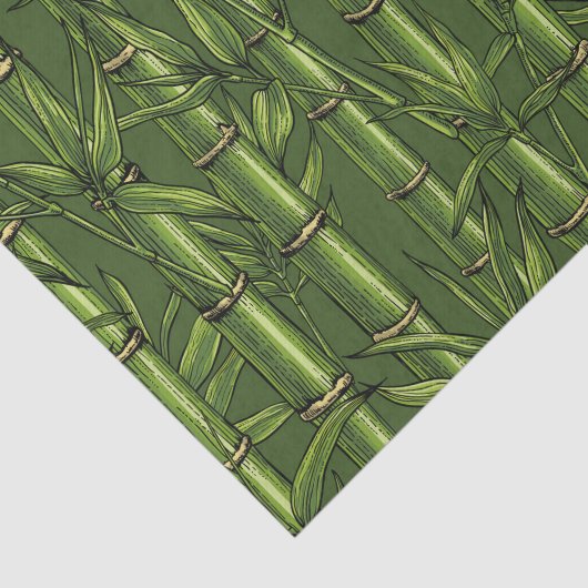 Bamboebos in het groen tissuepapier (Detail)