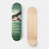 Bamboebos met Aziatische vrouw Persoonlijk Skateboard (Voorkant)