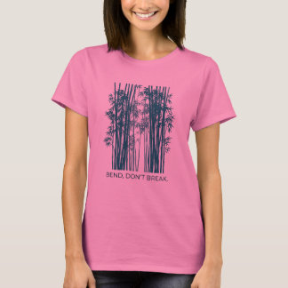 Bamboebos Motivatie Ontwerp 'Buig Niet Breek' T-shirt