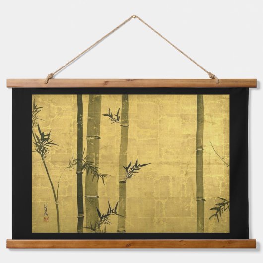 Bamboebos, Ogata Kōrin, Sumi-e Hangend Wandkleed (Voorkant)