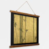 Bamboebos, Ogata Kōrin, Sumi-e Hangend Wandkleed (Gebogen)
