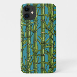 Bamboebos op blauw Case-Mate iPhone case
