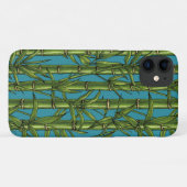 Bamboebos op blauw Case-Mate iPhone case (Achterkant (horizontaal))