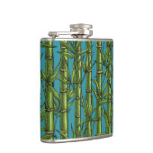 Bamboebos op blauw heupfles (Rechts)