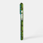 Bamboebos op blauw iPhone hoesje (Linkerkant)