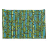 Bamboebos op blauw kussensloop (Achterkant-Rechts)