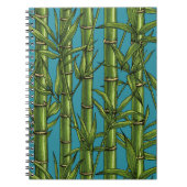 Bamboebos op blauw notitieboek (Voorkant)