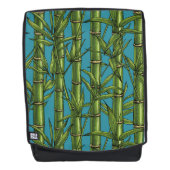 Bamboebos op blauw rugtassen (Voorkant)