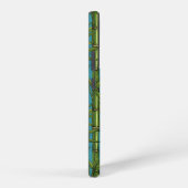 Bamboebos op blauw samsung galaxy hoesje (Rechterkant)