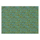 Bamboebos op blauw tafelkleed (Voorkant (Horizontaal))