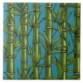 Bamboebos op blauw tegeltje (Voorkant)