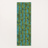 Bamboebos op blauw yogamat (Achterkant)