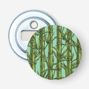 Bamboebos op lichtblauw button flesopener
