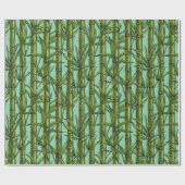 Bamboebos op lichtblauw cadeaupapier (Vlak)