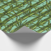Bamboebos op lichtblauw cadeaupapier (Hoek)