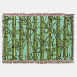 Bamboebos op lichtblauw deken