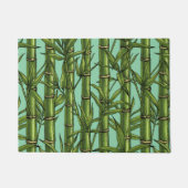 Bamboebos op lichtblauw deurmat (Voorkant)