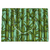 Bamboebos op lichtblauw groot cadeauzakje (Voorkant)